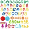 DOITEM Play Dough Tools Set for Kids Letter Molds,Numeral Molds
