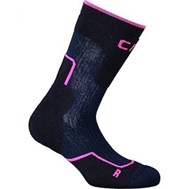 CMP - Medium Kids Wool Hiking Socks Blue Ink Purple Fluo 31/33