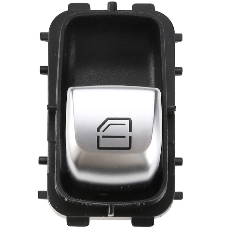 Window Regulator Switch Black with 1 Button Front Right Rear