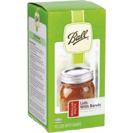 Ball Reg 12 Msn Jar Lid&Band