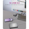 ICY BOX IB-Hub1404A Tisch-Hub (60 mm) zum Einbau, 3x USB