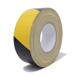gws Premium Fabric Tape | Very Good Adhesion | Versatile Application | 80 Mesh Fabric | Duct Tape in Various Colours | Length: 50 m (50 m x 50 mm, Yellow/Black)
