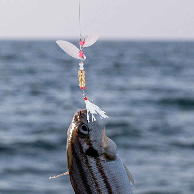 Spinnerbait Fishing Lures | Sequin Lure Jig Feather Treble Hook