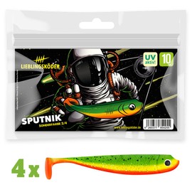 Lieblingsköder Rubber Fishing Bait for Perch Zander Pike 10 cm, Pack of 4, 10cm