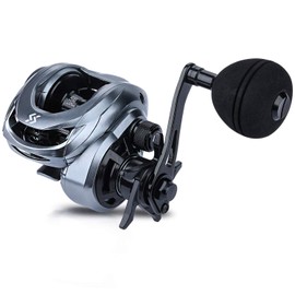 Sougayilang Baitcasting Fishing Reel High Speed Baitcaster with 9+1 Ball Bearings, Gear Ratio 8.0:1, Magnetic Brake System Power Handle Casting Reels-Left Handed