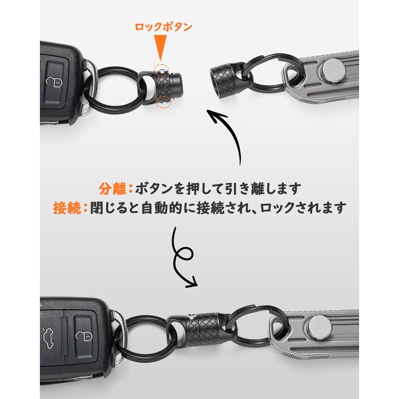TIMULTI Magnetic Releaser, Detachable Key Holder, Load Capacity 22.0 lbs