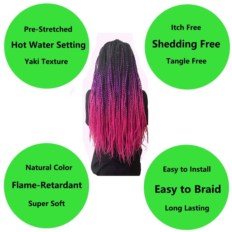 BALINGHAIR Braiding Hair Pre-Stretched High Temperature Synthetic Fiber Braid Hair