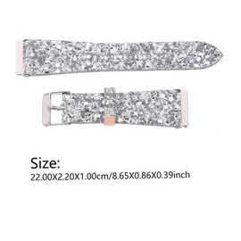 Mikinona 1pc Glitter Watch Band Replacement Strap for Watch Wristband Accessory Easy Installation Stylish Design for Birthdays Special Occasions