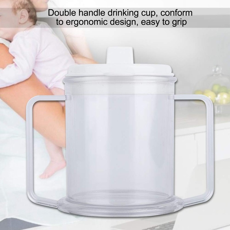 Double Handle Cup with Lid, Lightweight Water Drinking Cup, Leak-proof