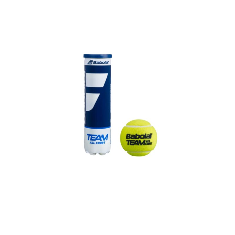 Babolat 502081 TEAM ALL COURT Tennis Balls, Yellow, 4 Pack