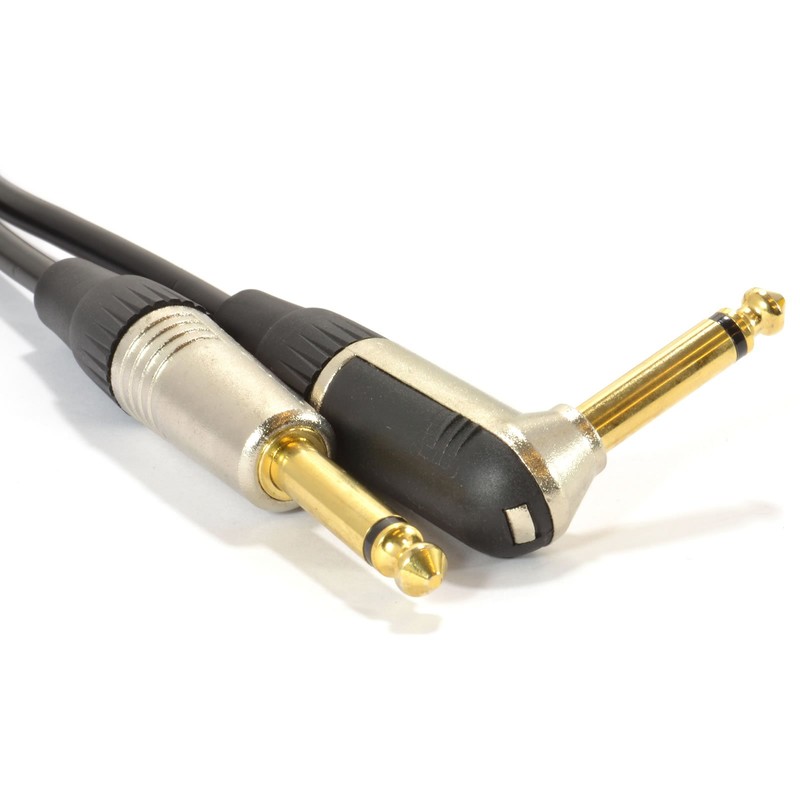 kenable GOLD Right Angle MONO Jack 6.35mm Guitar/Amp LOW NOISE
