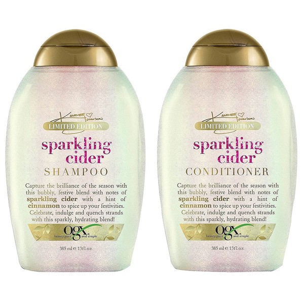 OGX Haircare - Limited Edition - Sparkling Cider - Shampoo & Conditioner Set - Net Wt. 13 FL OZ (385 mL) Per Bottle - One Set