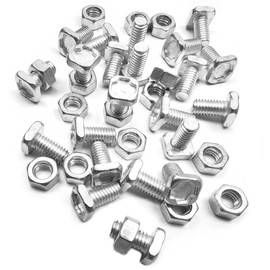 50 Pack Greenhouse Nuts and Bolts Square Head 10mm Aluminium Greenhouse Bolts & Nuts Greenhouse Accessories for Building Installing Repairing and Fixing Green House