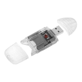 eTECH Collection USB 2.0 SD/SDHC/SDXC Memory Card Reader/Writer - Support SanDisk Kingston 256GB 128GB 64GB 32GB 16GB SDXC Ultra Extreme SDHC (Card Reader ONLY, No Memory Cards) (Clear, 1 Pack)