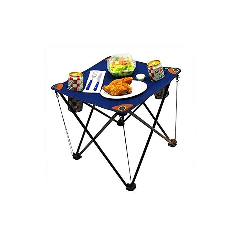 EZ Travel Collection Folding Camping Table Folding Table with Drink