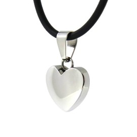 Coracao Energetix 4you 5359 Coeur Magnetic Pendant Power Heart Matte Engravable Solid Including Chain and Jewellery Bag, Stainless steel, nickel-free, No Gemstone