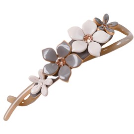 Prettyou Hair Clip, Acetate Hair Clip,flower Banana Hair Clips French Barrettes Jaw Clip, Hairpin - Durable for Everyday Use， (grey)