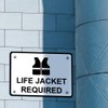 Aluminum Weatherproof Metal Sign Multiple Sizes Life Jacket Required 14X10Inches