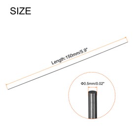 sourcing map 10 Pack Carbon Fiber Rod, 0.5mm x 150mm for RC Plane DIY Tool Wing Tube Quadcopter Arm