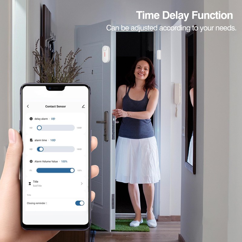 eMylo Door Alarm Sensor Window Alarm, Tuya Wireless Smart WiFi