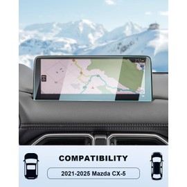 2021-2025 Mazda CX-5 Screen Protector For CX-5 (2.5 S Select/Preferred/Carbon/Premium/Carbon/Turbo) 10.25Inch Infortainment Touchscreen Film, 2025 CX-5 Accessories 9H Tempered Glass Anti-Fingerprints