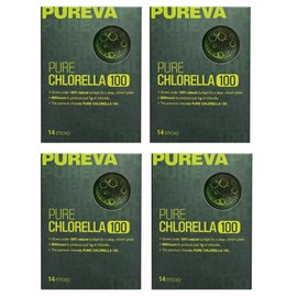 puree bar Pureva Pure Chlorella 100 1000mg 14 packs 4 boxes / 퓨레바 퓨어 클로렐라100 1000mg 14포 4박스