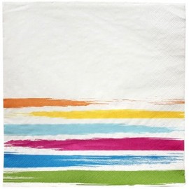 Nicole Home Collection Lunch Brushstrokes Collection | Pack of 40 Paper Napkin (77224)
