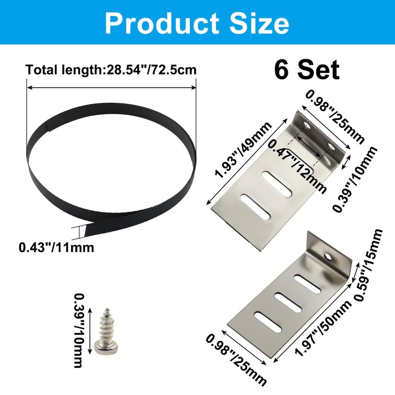 Seimneire 6 Set Drawer Repair Kit, Reinforcing Drawer Support Brackets
