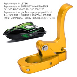 Vbestlife Finger Throttle, Aluminum Alloy Motorcycle Finger Throttle with Comfortable Thumb Lever, Replacement for SUPERJET WAVEBLASTER FX1 300 440 550 650 Gold