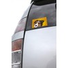 Staring Shelty Sable Dog Sticker Orange Back MK-2