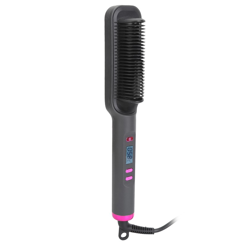 Hair Straightener Brush 3D Teeth Multi Temp Modes PTC Uniform