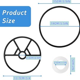 Liyquint 3 PCS Pool Filter Parts Spider Gasket Kit - Compatible with Hayward Vari-Flo SP0714T SPX0714CA, Multiport Valve Seal Replacement for Swimming Pool Filter Pump Repair Parts. (Black)