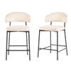 Walker Edison Modern Curved Back Counter Stool Filled Foam, Set