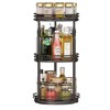 Lazy-Susan-Organizer-Spice-Rack, 3-Tier Rotating Spice Organizer for Cabinet Pantry, Seasoning Holder
