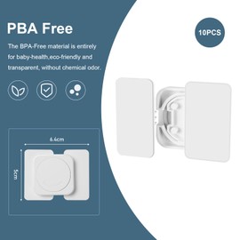 Vicloon Child Safety Locks, 10Pcs Child Safety Cupboard Door Strap Locks, Baby Proofing Cabinet Locks, for Kitchen Cabinets, Drawers Lock,No Tools Needed No Drilling