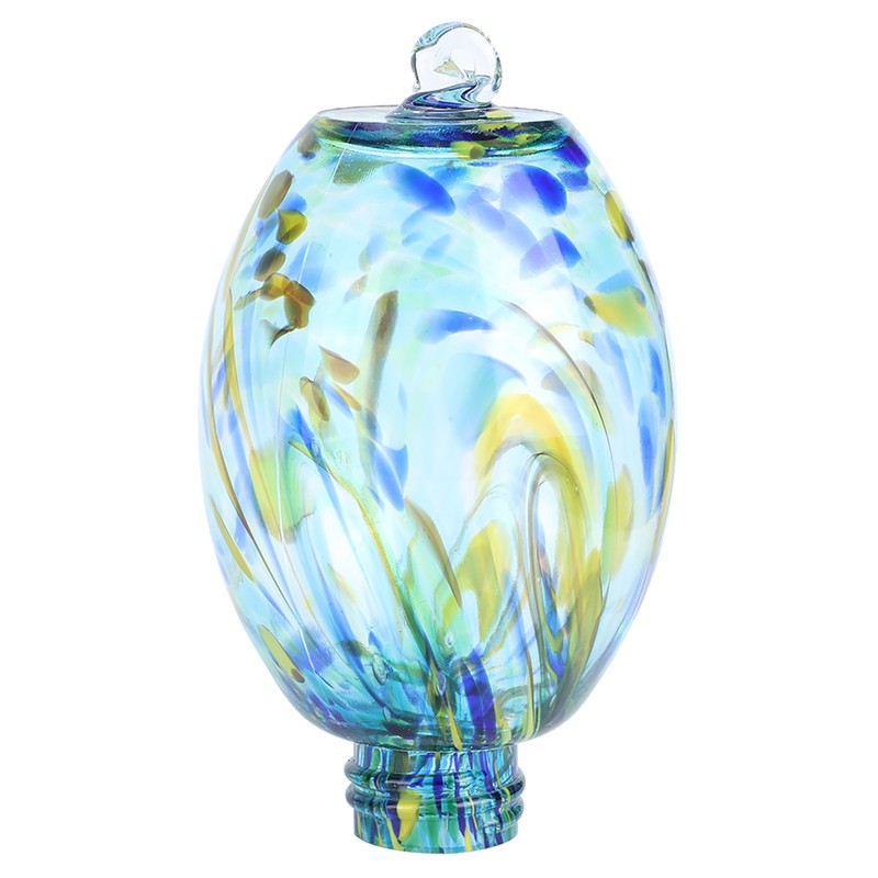 Hummingbirds Water Feeder Colorful Painting Glass Bird Feeding Tool for