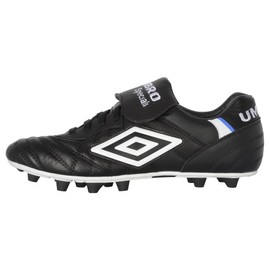 Umbro Men's Speciali Pro 24 GL FG Soccer Cleat, Black/White/Blue, 12.5