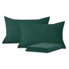 Hafaa Pillowcases 2 Pack Brushed Microfiber Emerald Green Pillow Cases