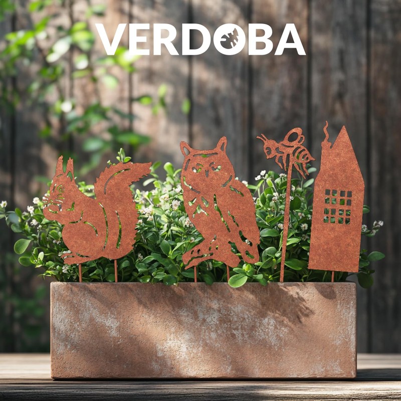 VERDOBA Rabbit Garden Decoration Rust - Rabbit Garden Decoration -