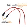 Oiyagai 20pcs DC Power Pigtail Cable 12V 5A Male for
