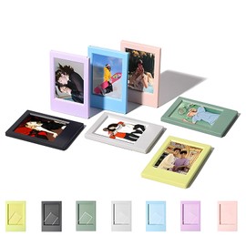 Rieibi Photo Frame, 3 inch Picture Frame, Photo Holder, Photo Stand, Table Display Picture Set, Picture Frame, Mini Cute Photo Frame, Instant Camera, Film for Cheki, Stylish, Picture Frame, Morandi