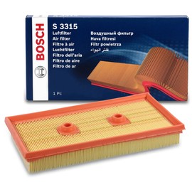 Bosch S3315 Car Air Filter - Cleans Intake Air From Particles - High Wet and Tear Resistance
