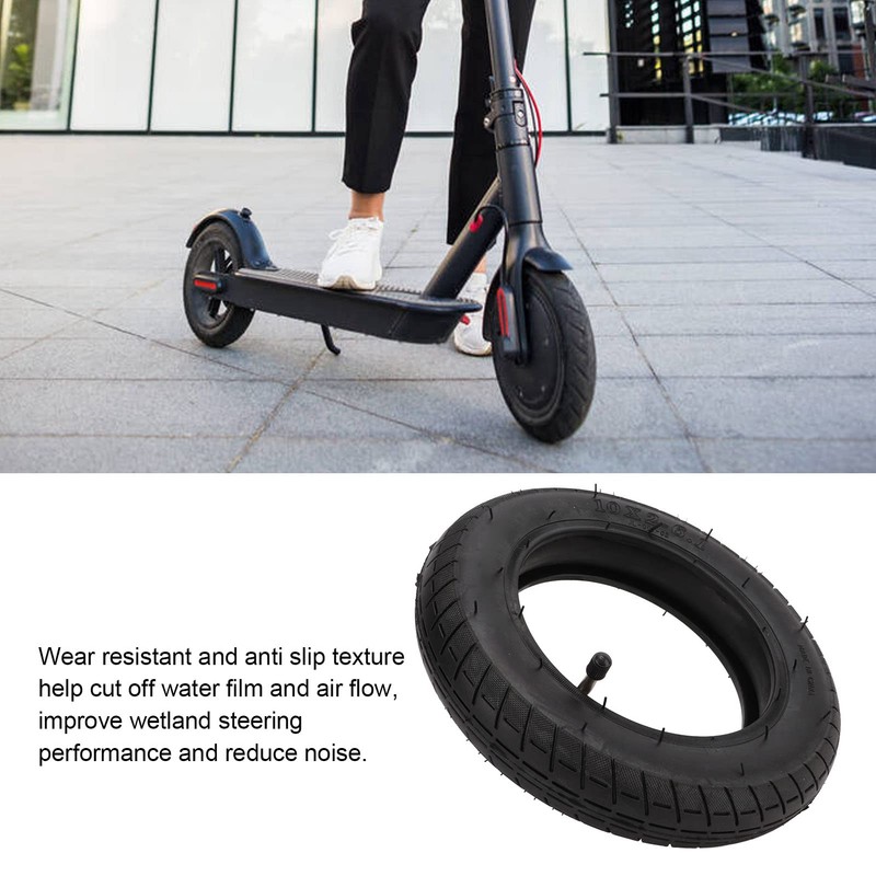 ZAICOLER Scooter Tires, 10x2‑6.1 Rubber Thickening Wheel Tire Scooter Wheels