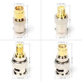 Hyber&Cara SMA to BNC Antenna Adapter for Handheld Ham Radio Baofeng uv-5r PC LAN USB Raspberry Pi TYT Icom WiFi Antenna Multi-Way