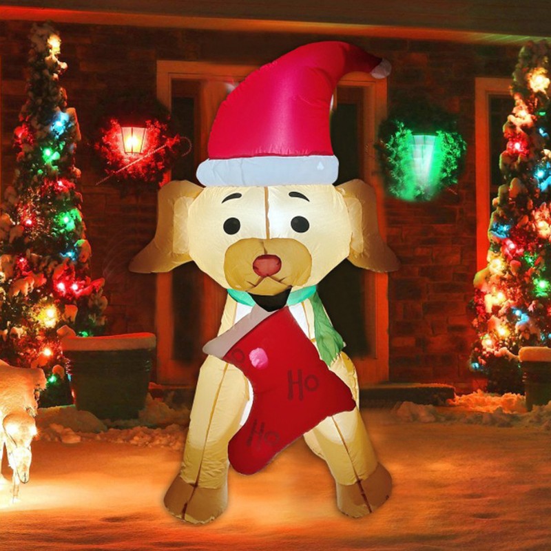 1.5M Christmas Inflatable Dog Led Light Model for Indoor Outdoor