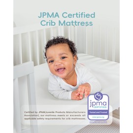 ATTABABY Crib Mattress, JPMA Certified Baby Mattress, Breathable Surface, CertiPUR-US and Oeko-TEX Approved, Standard Full Size for Crib & Toddler Bed, Waterproof Machine Washable Cover, 52” x 27.6”