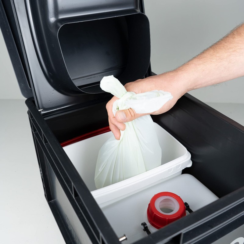 BOXIO - Bags, 25 Bio Bin Liners for Camping Toilet,