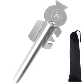 VEITHI 18 Inch Sand Anchor for Boat, Aluminum Spike Beach Anchor for Boats Lightweight and Non Rust, Winged Boat Anchor Keeps Watercraft Securely Anchored Near Shore, Beach or Shallow Water (Silver)