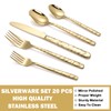 20-piece Gold Silverware Set Stainless Steel Flatware Set Mirror Polished