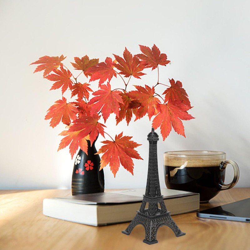 IMIKEYA Eiffel Tower Figurine Black Metal Eiffel Tower Model 13